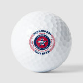 Mississippi Statehood Patriotic Geschenk Golf Ball (Vorderseite)