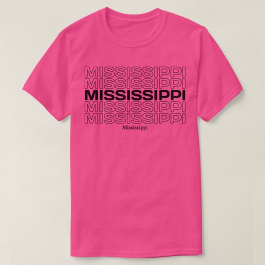 Mississippi Textkunst T-Shirt (Design vorne)