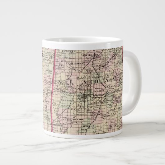 Mississippi und Alabama Jumbo-Tasse (Vorderseite Rechts)