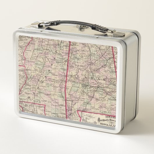 Mississippi und Alabama Metall Brotdose (Rückseite)
