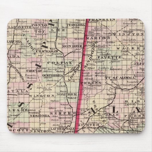 Mississippi und Alabama Mousepad (Vorne)