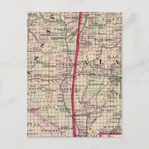 Mississippi und Alabama Postkarte
