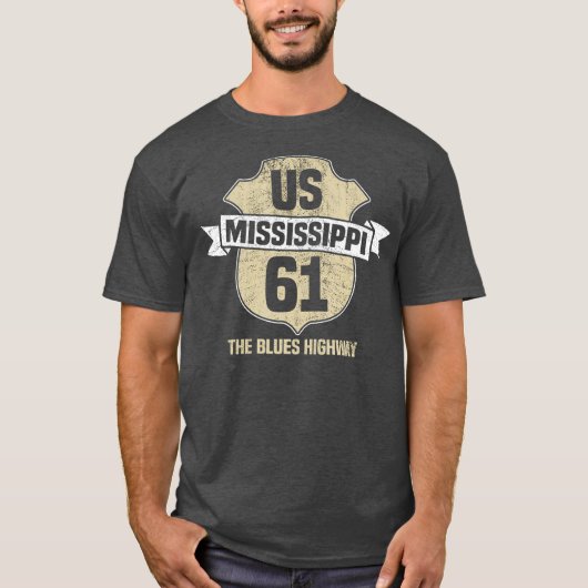 Mississippi US 61 Blues Highway T-Shirt (Vorderseite)