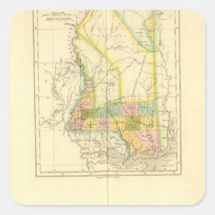Mississippi US Quadratischer Aufkleber