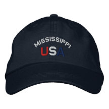 Mississippi USA bestickt Navy Blue Hat
