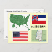 Mississippi USA Postkarte (Vorne/Hinten)