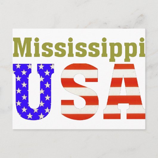 Mississippi USA! Postkarte (Vorderseite)