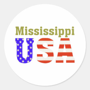Mississippi USA! Runder Aufkleber
