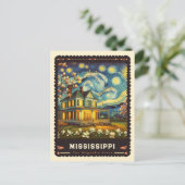 Mississippi | Vincent Van Gogh Inspiriert Postkarte (Stehend Vorderseite)
