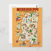 Mississippi Vintage Karte (Vorne/Hinten)