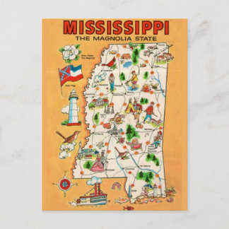 Mississippi Vintage Karte