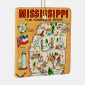 Mississippi Vintage Karte Keramikornament (Rechts)