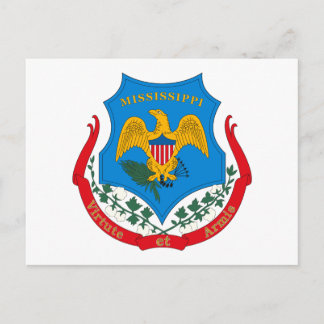 Mississippi-Wappen-Postkarte Postkarte