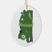 Mississippi-Weihnachtsbaum-Verzierung Keramik Ornament (Rechts)