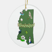 Mississippi-Weihnachtsbaum-Verzierung Keramik Ornament (Links)