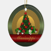 Mississippi-Weihnachtsbaum-Verzierung Keramikornament (Links)