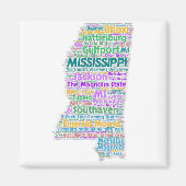 Mississippi Word Cloud Magnet (Vorne)