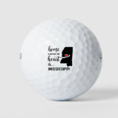 Mississippi Zuhause ist das Herz Golfball (Vorderseite)