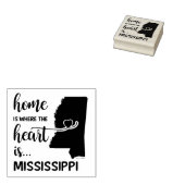 Mississippi Zuhause ist das Herz Gummistempel (Stempel)