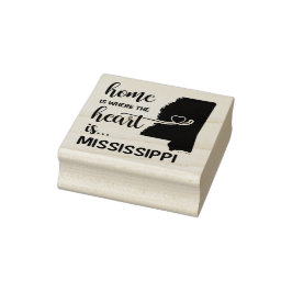 Mississippi Zuhause ist das Herz Gummistempel