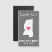 Mississippi Zuhause Staat Liebe mit benutzerdefini Magnetkarte (Vorne/Hinten)