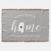 Mississippi Zuhause Staat Personalisiert Decke (Vorderseite)