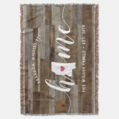 Mississippi Zuhause Staat Personalisierte Holzauss Decke (Vorderseite Vertikal)