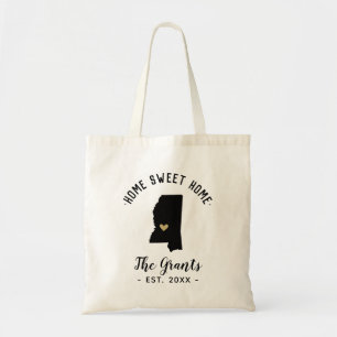 Mississippi Zuhause Sweet Zuhause Family Monogram Tragetasche