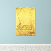 MississippiPanoramakarteMississippi Leinwanddruck (Insitu (Holzboden))