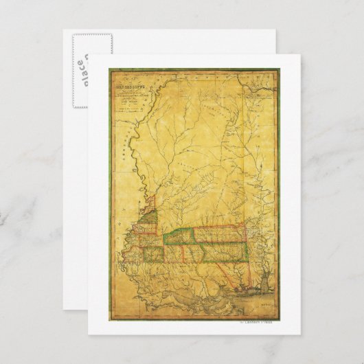 MississippiPanoramakarteMississippi Postkarte (Vorne/Hinten)