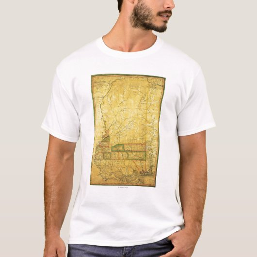MississippiPanoramic MapMississippi T-Shirt (Vorderseite)