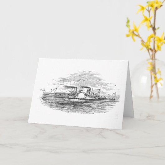 Mississippisteamboat-Gruß-Karte Karte (Gelbe Blume)