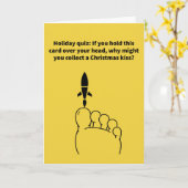 Missle Toe - Weihnachten Karte (Gelbe Blume)