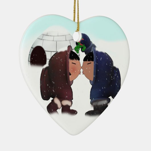 Missletoe Time Keramikornament (Rechts)