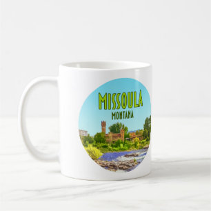 Missoula Montana Downtown Fluss Vintage Kaffeetasse