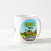 Missoula Montana Downtown River Vintag Kaffeetasse (VorderseiteRechts)