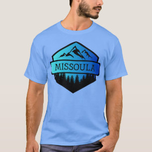 Missoula Montana Gebirge und Bäume T-Shirt
