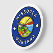 Missoula Montana Große Wanduhr (Winkel)