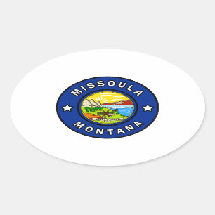 Missoula Montana Ovaler Aufkleber