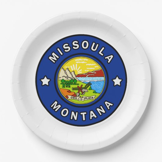 Missoula Montana Pappteller (Vorderseite)