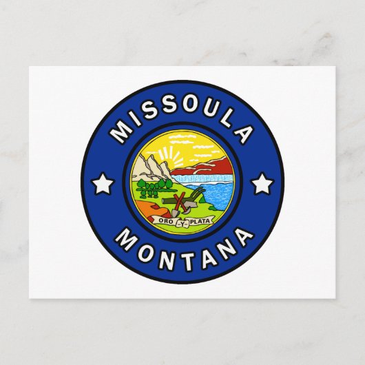 Missoula Montana Postkarte (Vorderseite)