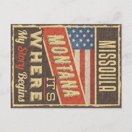 Missoula Montana Postkarte (Vorderseite)