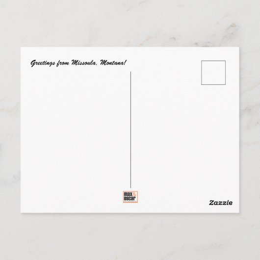 Missoula, Montana Postkarte (Rückseite)
