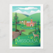 Missoula, Montana Postkarte (Vorderseite)