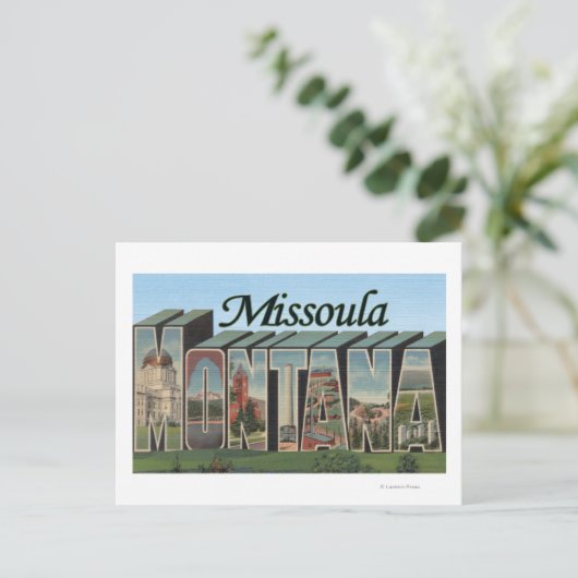 Missoula, Montana Postkarte (Stehend Vorderseite)