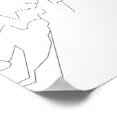 Missoula, Montana (schwarz auf weiß) Poster (Ecke)