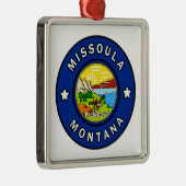 Missoula Montana Silbernes Ornament (Rechts)