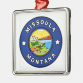 Missoula Montana Silbernes Ornament (Links)