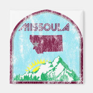 Missoula Montana Staat Vintag Magnet