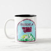 Missoula Montana Staat Vintag Zweifarbige Tasse (Links)